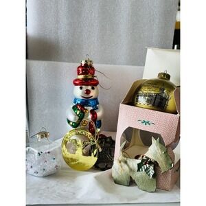 Christmas Lot Of‎ Ornaments Washington Dc Colonial Williamsburg Snowman Scottie
